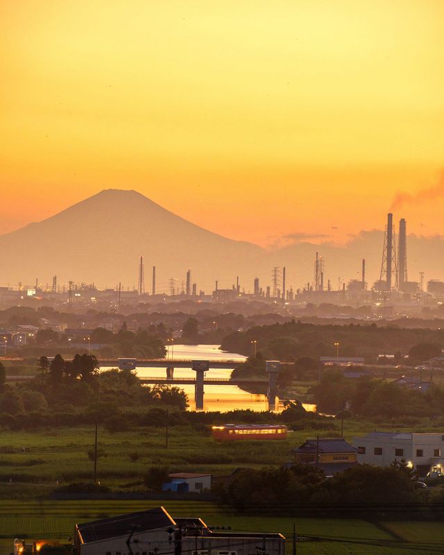 Mt. Fuji and sunset