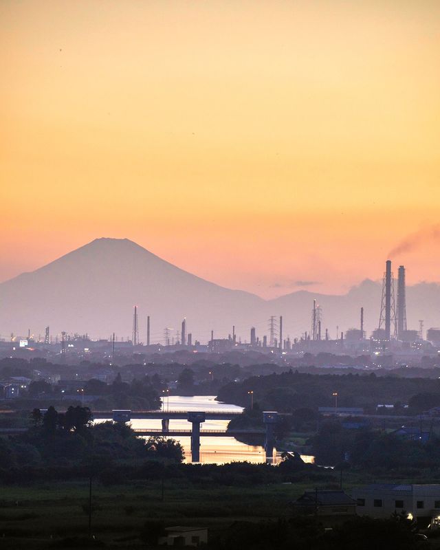 Mt. Fuji and sunset